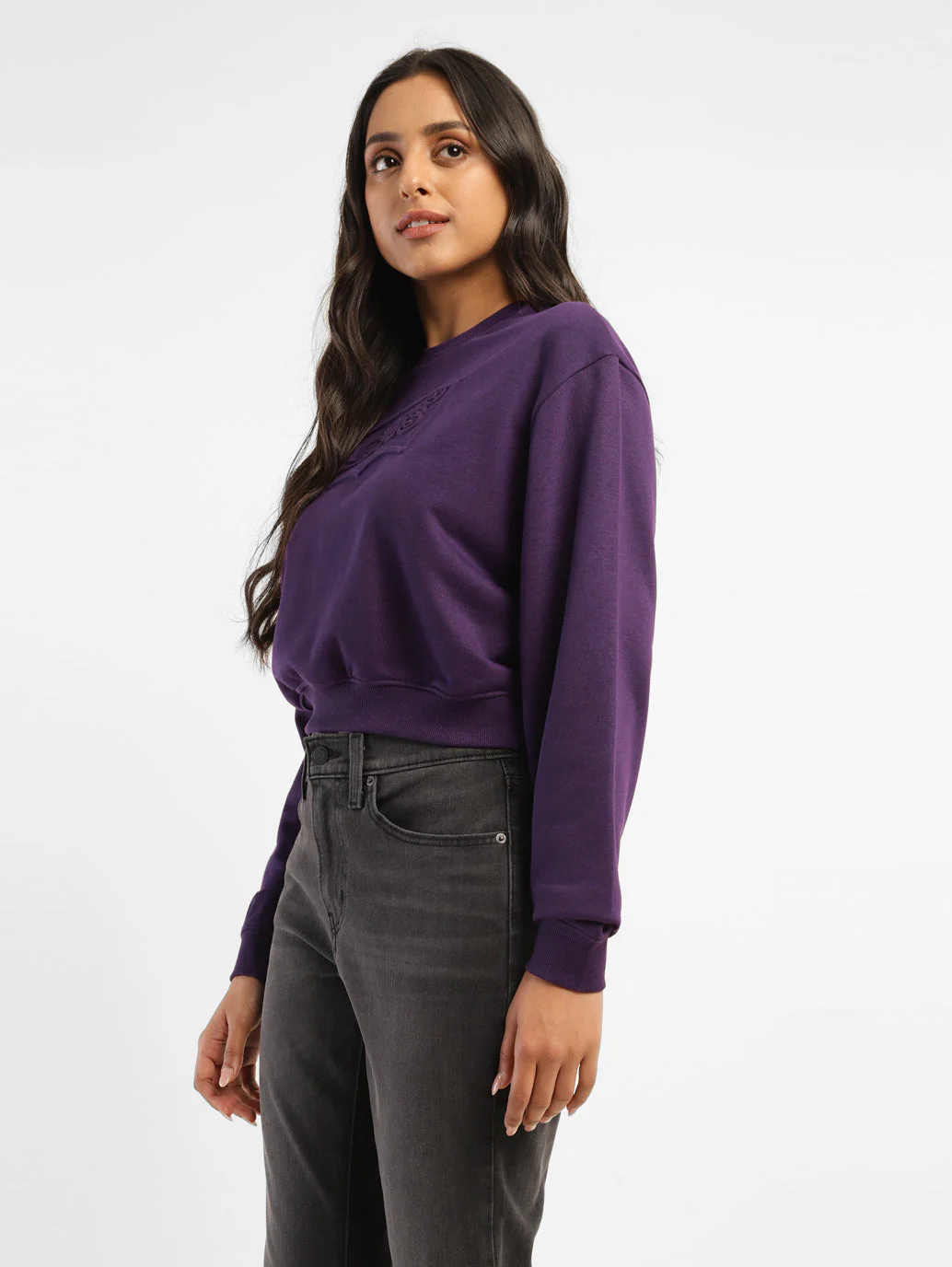 Women's Brand logo Regular Fit Crew Neck Sweatshirt - Image 4