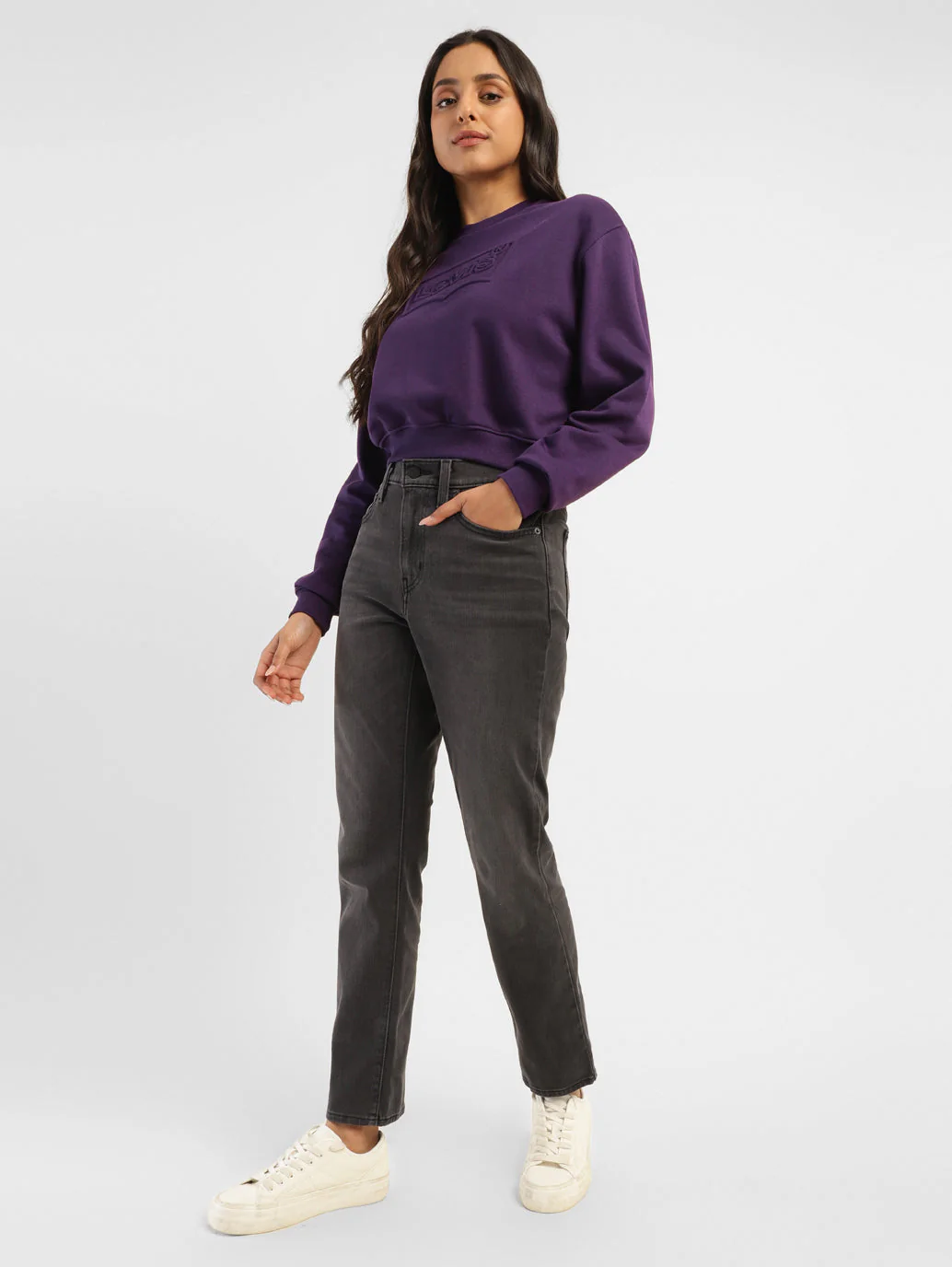 Women's Brand logo Regular Fit Crew Neck Sweatshirt - Image 6