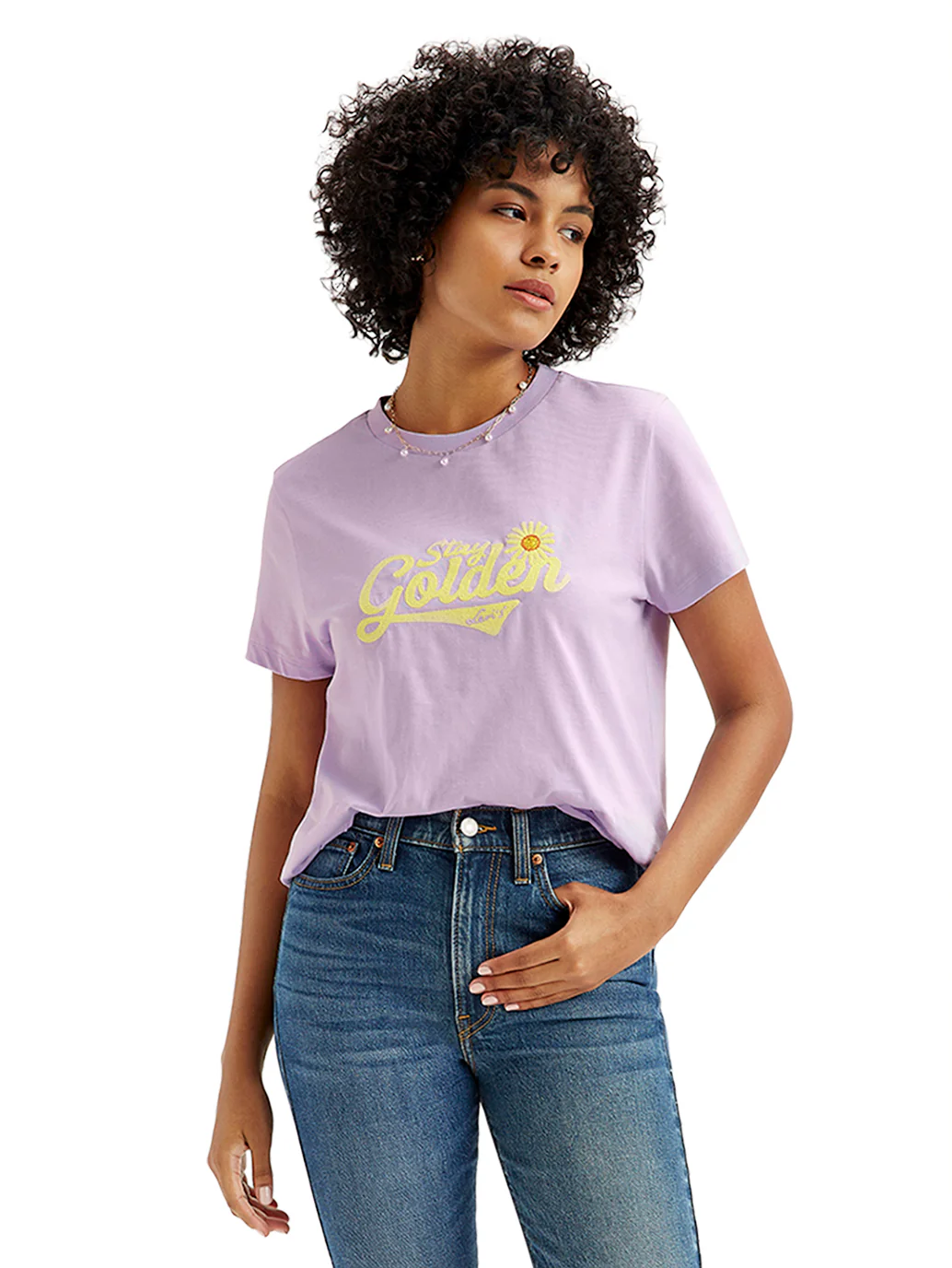Women's Brand Logo Regular Fit Crop T-Shirt - Image 2