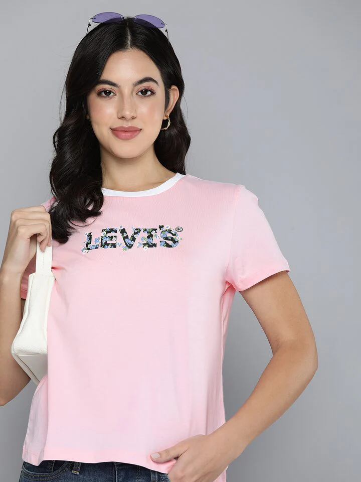 Women's Brand Logo Regular Fit T-shirt - Image 4
