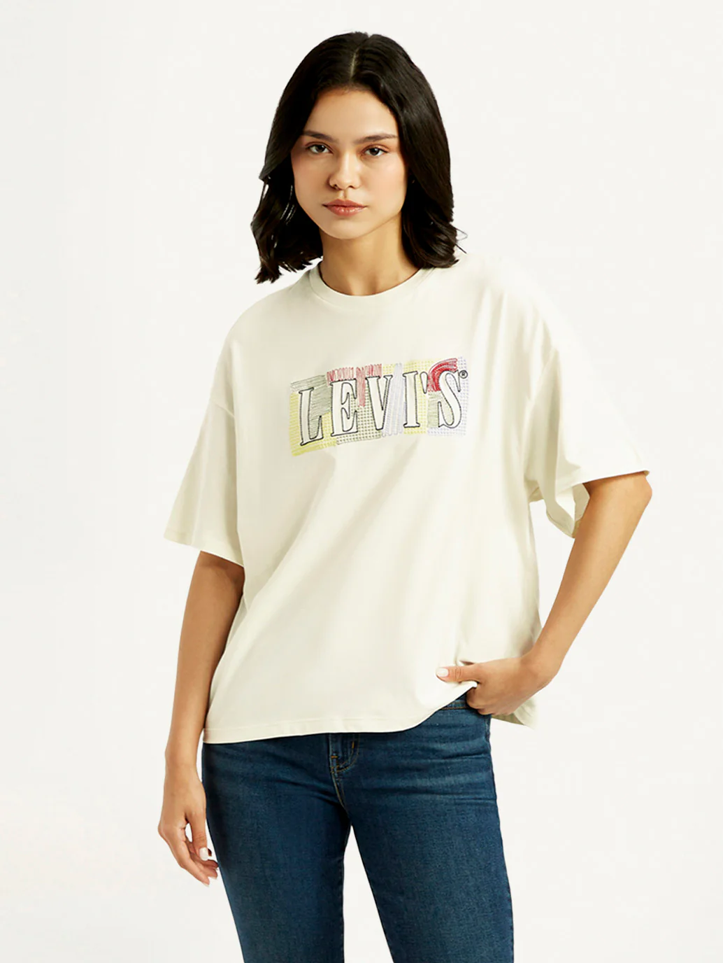 Women's Brand Logo Relaxed Fit T-shirt - Image 2