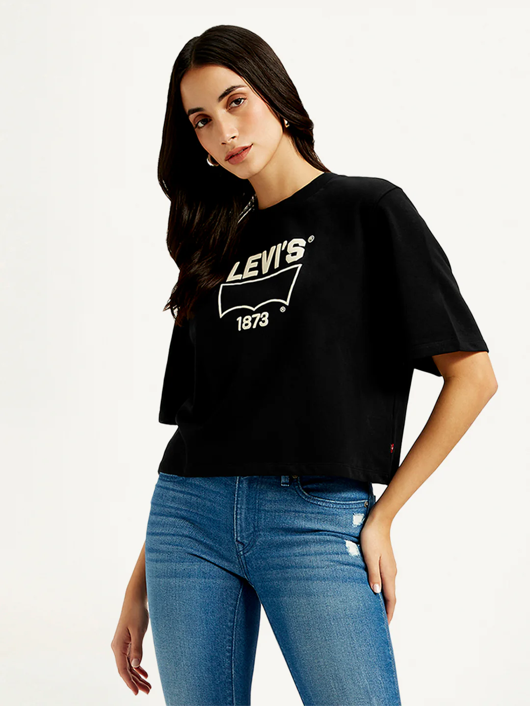Women's Brand Logo Regular Fit T-shirt