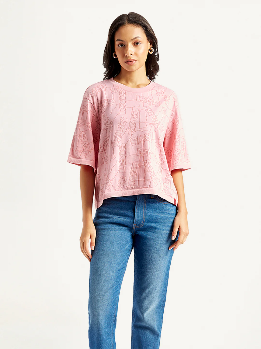Women's Brand Logo Relaxed Fit T-Shirt - Image 2