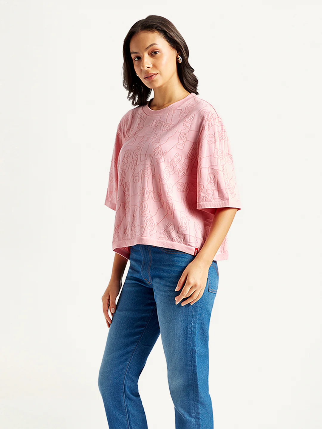 Women's Brand Logo Relaxed Fit T-Shirt - Image 4