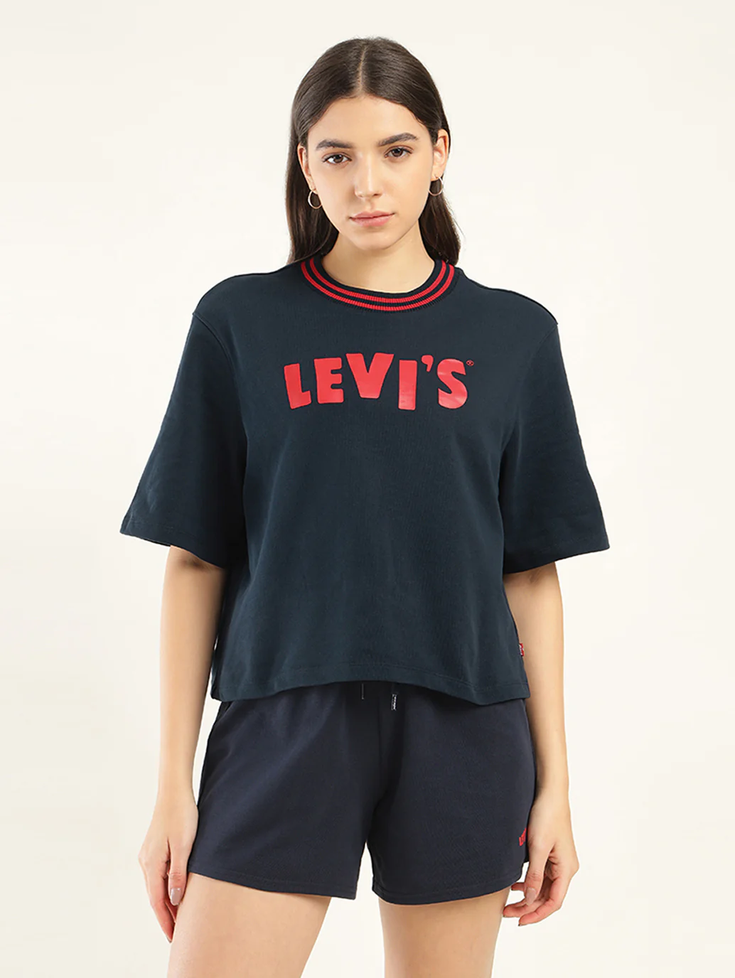 Women's Brand Logo Relaxed Fit T-shirt