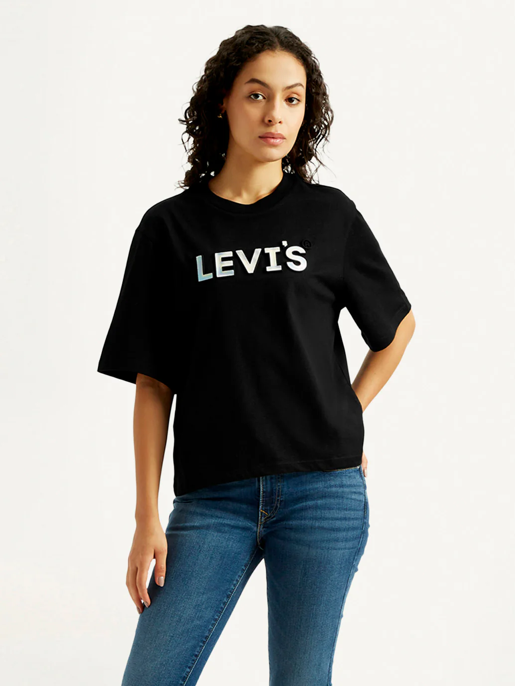 Women's Brand Logo Relaxed Fit T-shirt