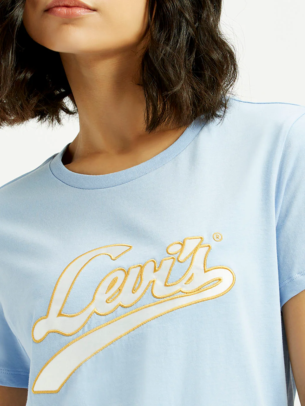 Women's Brand Logo Round Neck T-shirt - Image 4