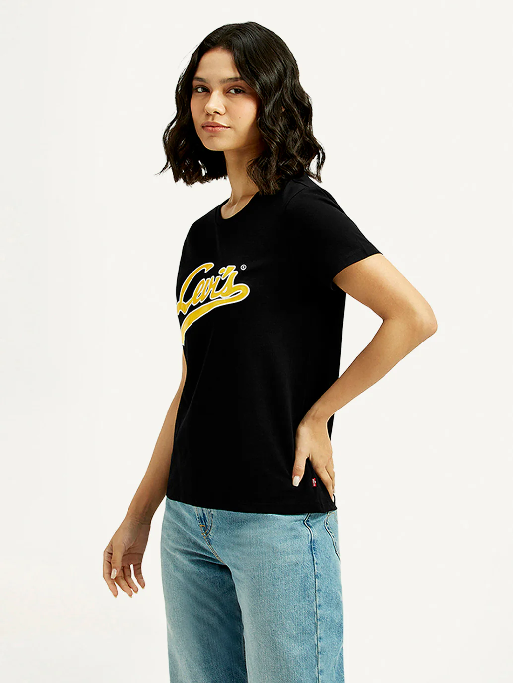 Women's Brand Logo Round Neck T-shirt - Image 3