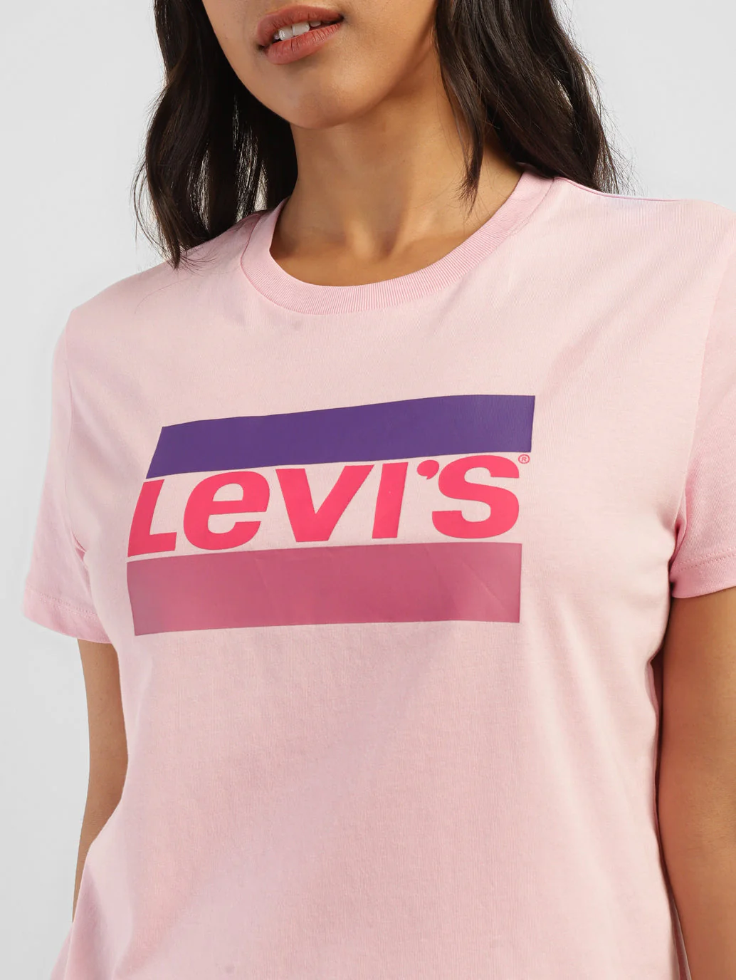 Women's Brand Logo Round Neck T-shirt - Image 5