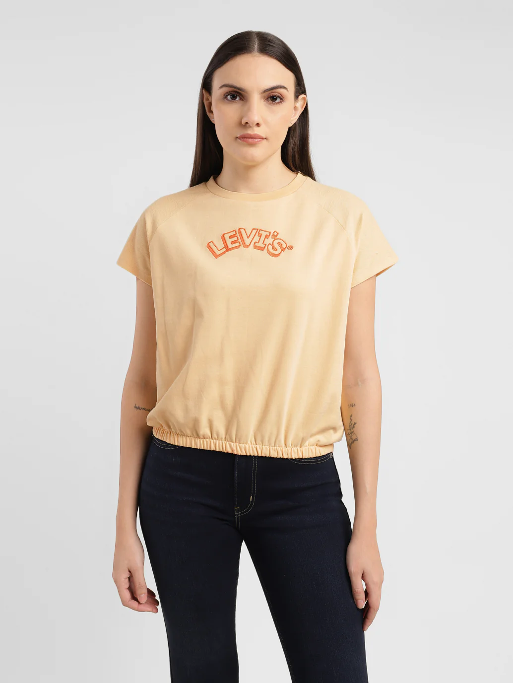 Women's Brand Logo Round Neck Top - Image 2
