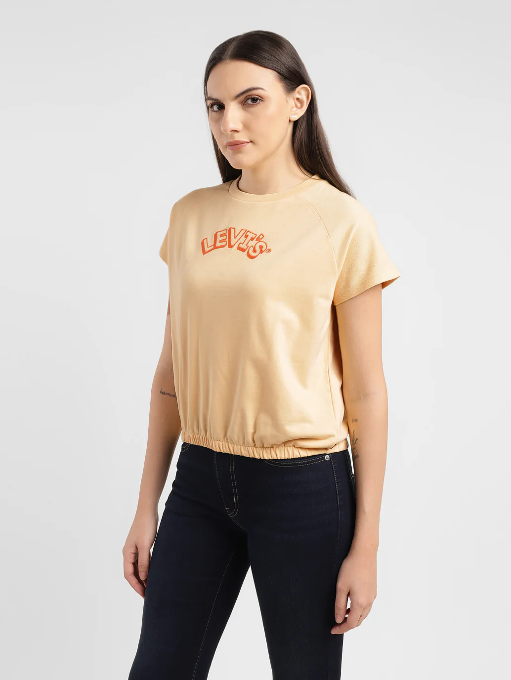 Women's Brand Logo Round Neck Top - Image 4