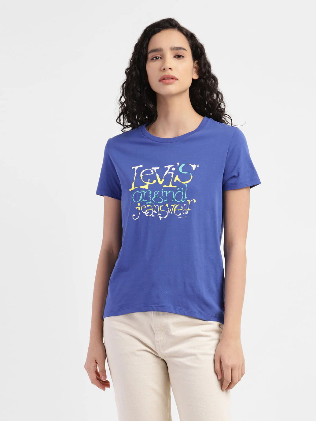 Women's Brand Logo Round Neck T-shirt - Image 2