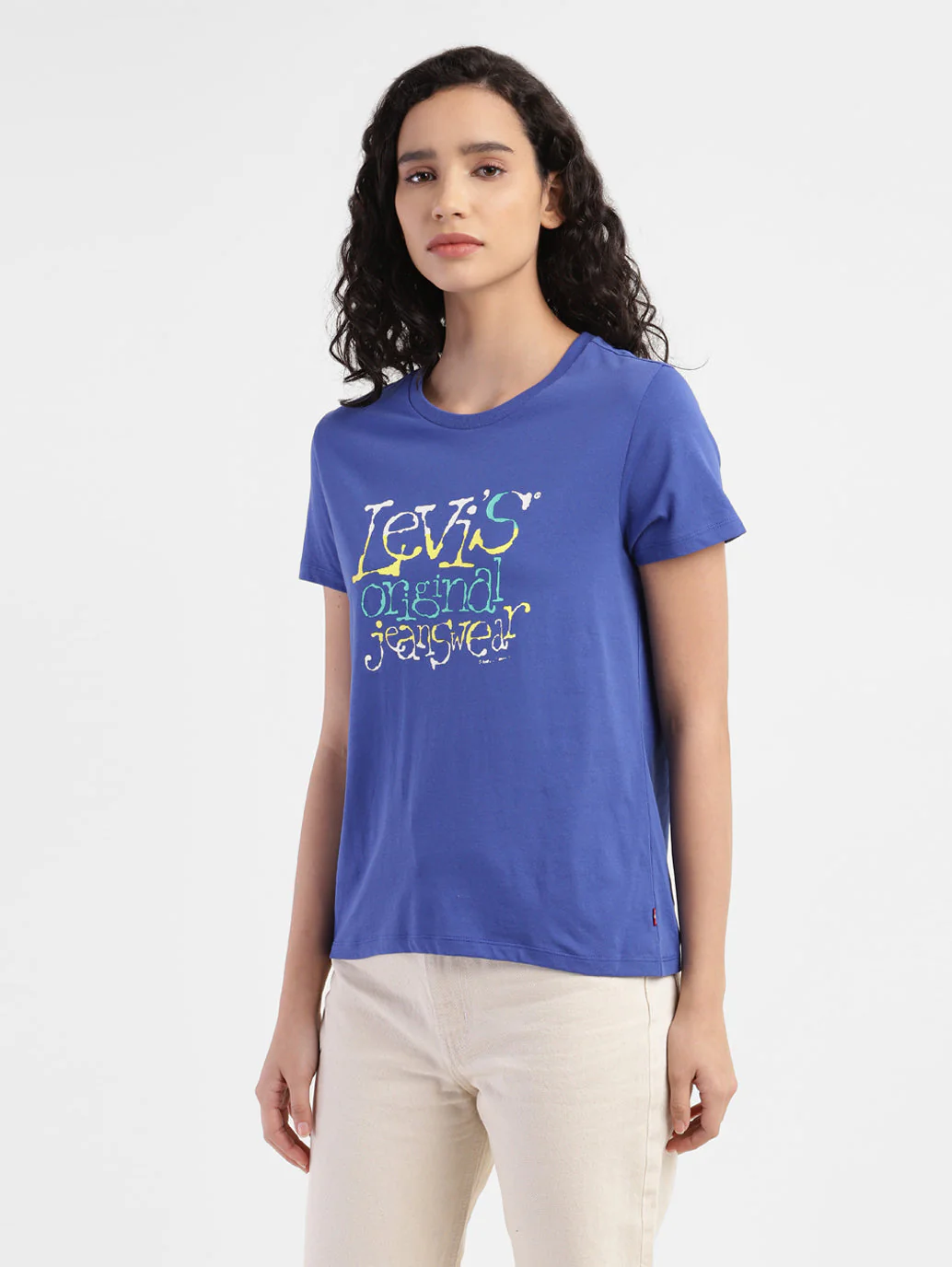 Women's Brand Logo Round Neck T-shirt - Image 4