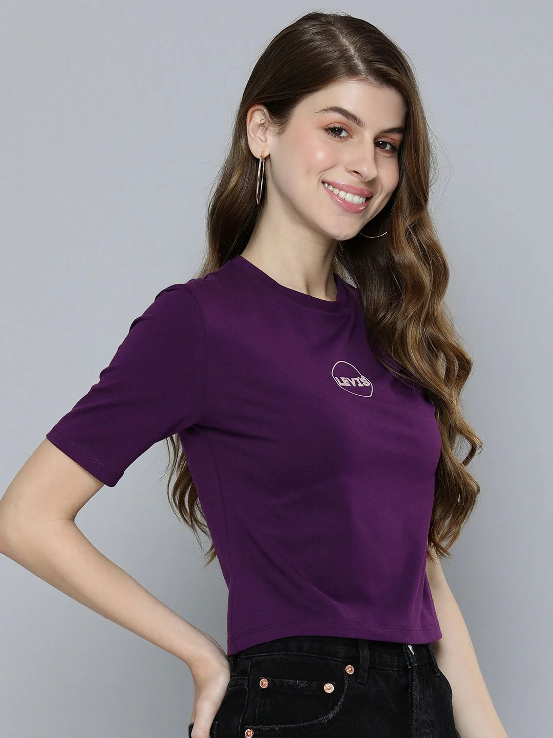 Women's Brand Logo Slim Fit T-shirt - Image 3