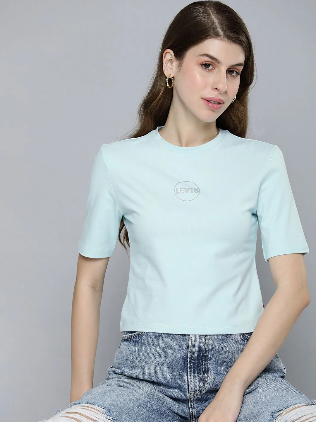 Women's Brand Logo Slim Fit T-shirt