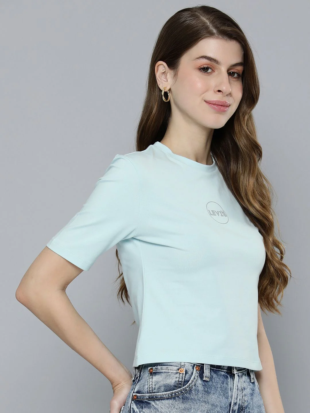 Women's Brand Logo Slim Fit T-shirt - Image 3