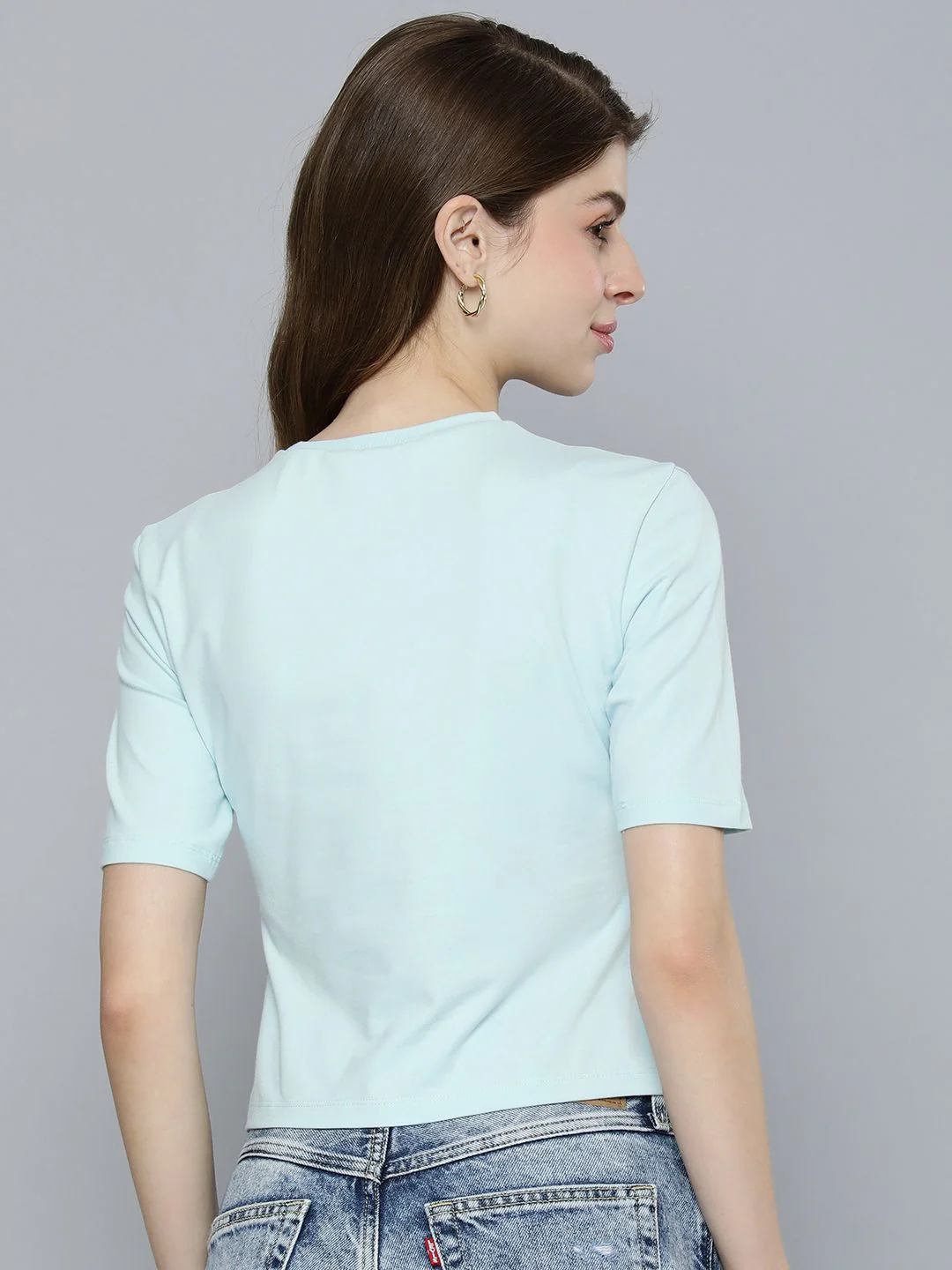 Women's Brand Logo Slim Fit T-shirt - Image 4