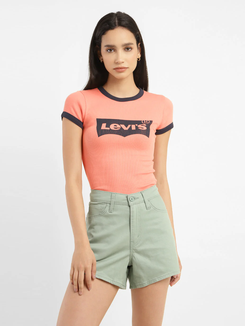 Women's Brand Logo Slim Fit T-shirt - Image 2