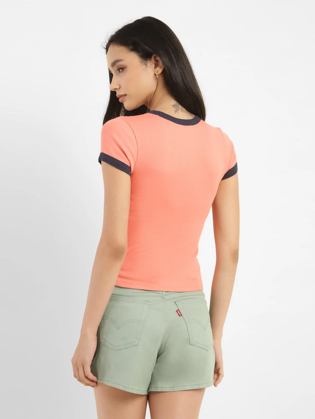 Women's Brand Logo Slim Fit T-shirt - Image 3