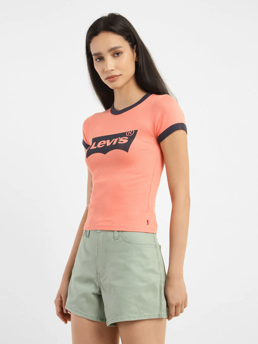 Women's Brand Logo Slim Fit T-shirt - Image 4