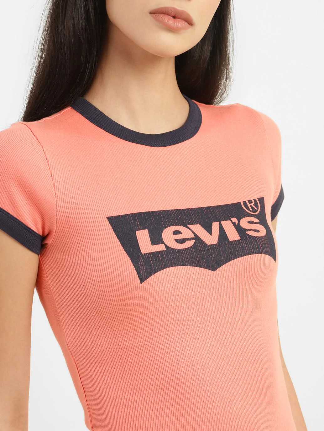 Women's Brand Logo Slim Fit T-shirt - Image 5
