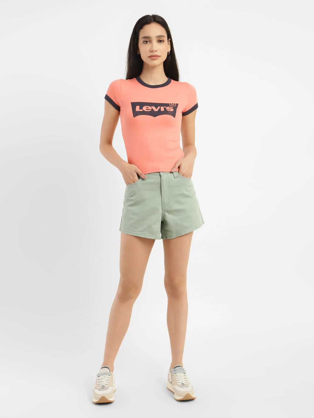 Women's Brand Logo Slim Fit T-shirt - Image 6