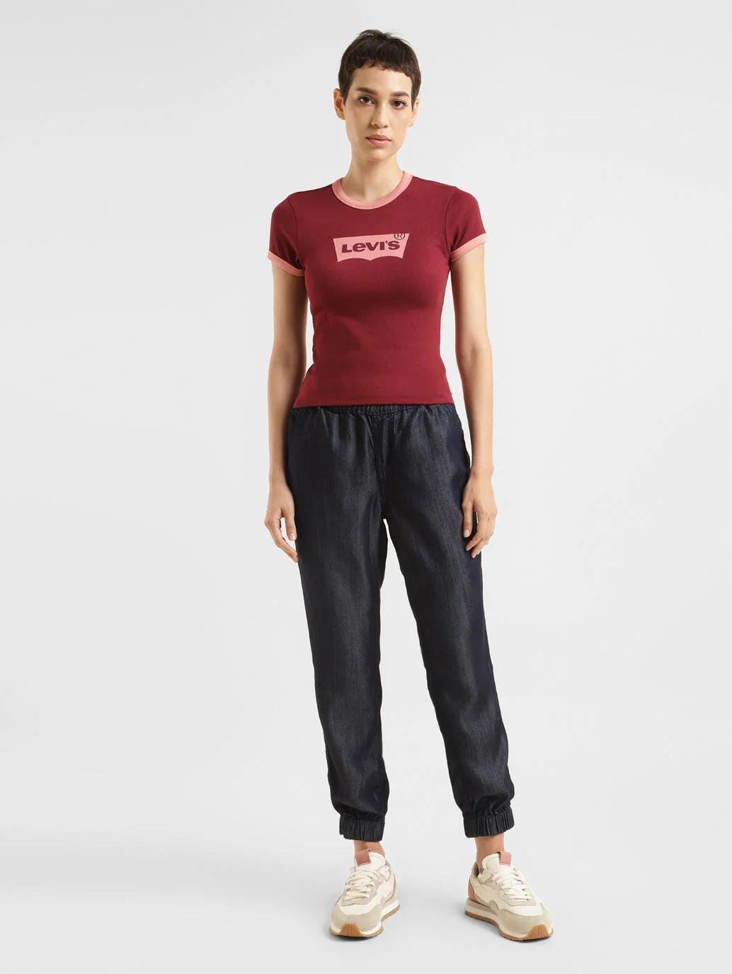Women's Brand Logo Slim Fit T-shirt - Image 6