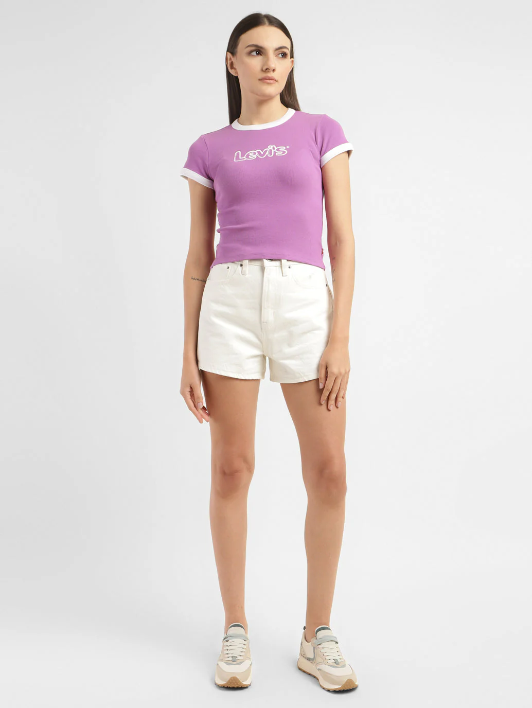 Women's Brand Logo Slim Fit T-shirt - Image 6