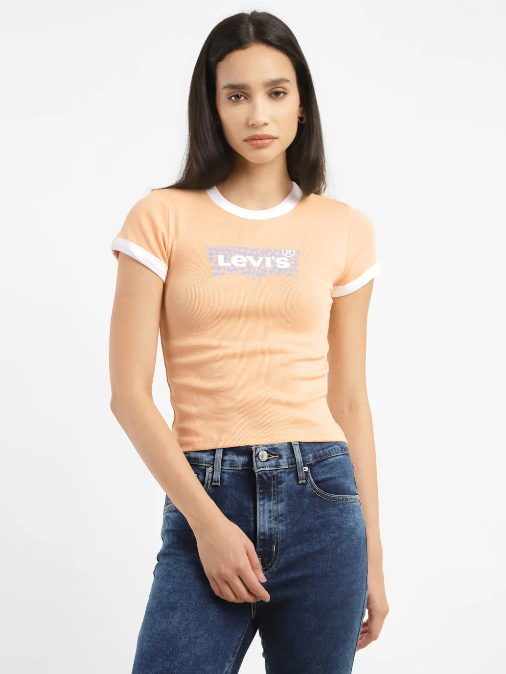 Women's Brand Logo Slim Fit T-shirt - Image 2