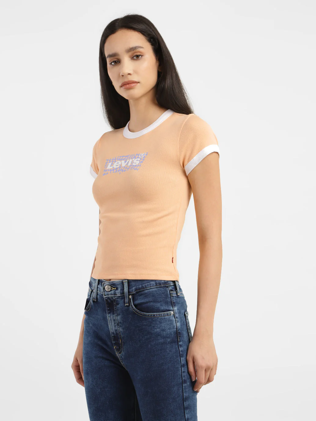 Women's Brand Logo Slim Fit T-shirt - Image 4