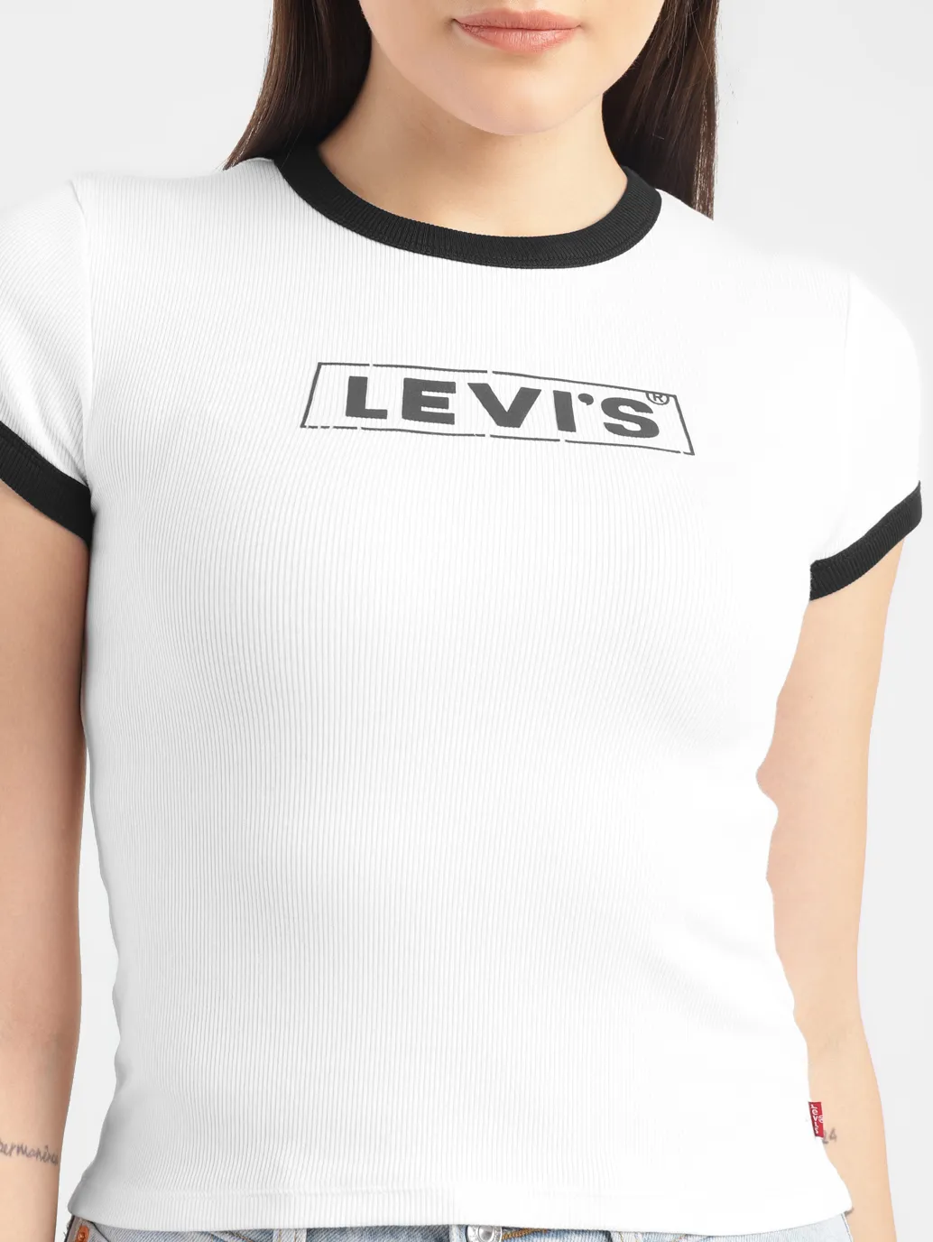Women's Brand Logo Slim Fit T-shirt - Image 5