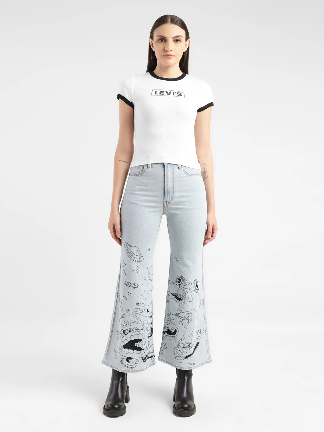 Women's Brand Logo Slim Fit T-shirt - Image 6