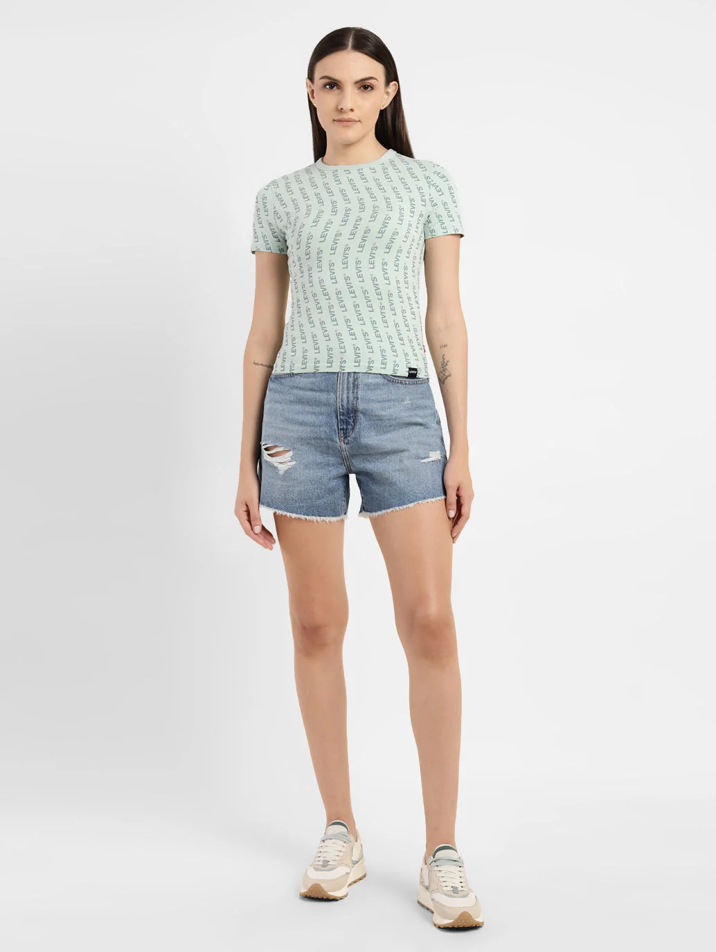 Women's Brand Logo Slim Fit T-shirt - Image 6