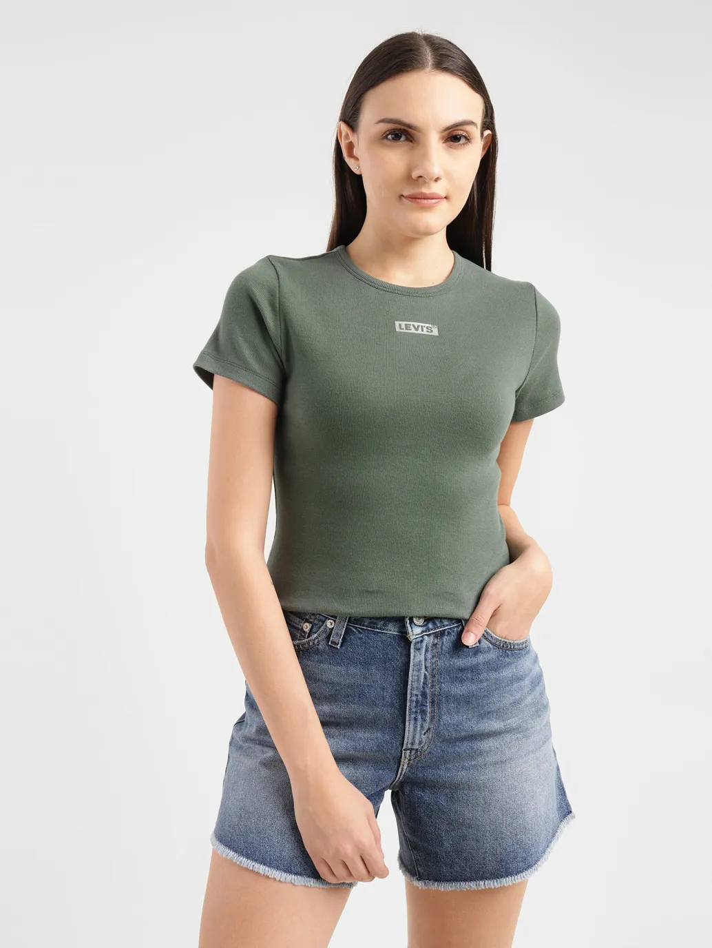 Women's Brand Logo Regular Fit T-shirt - Image 6