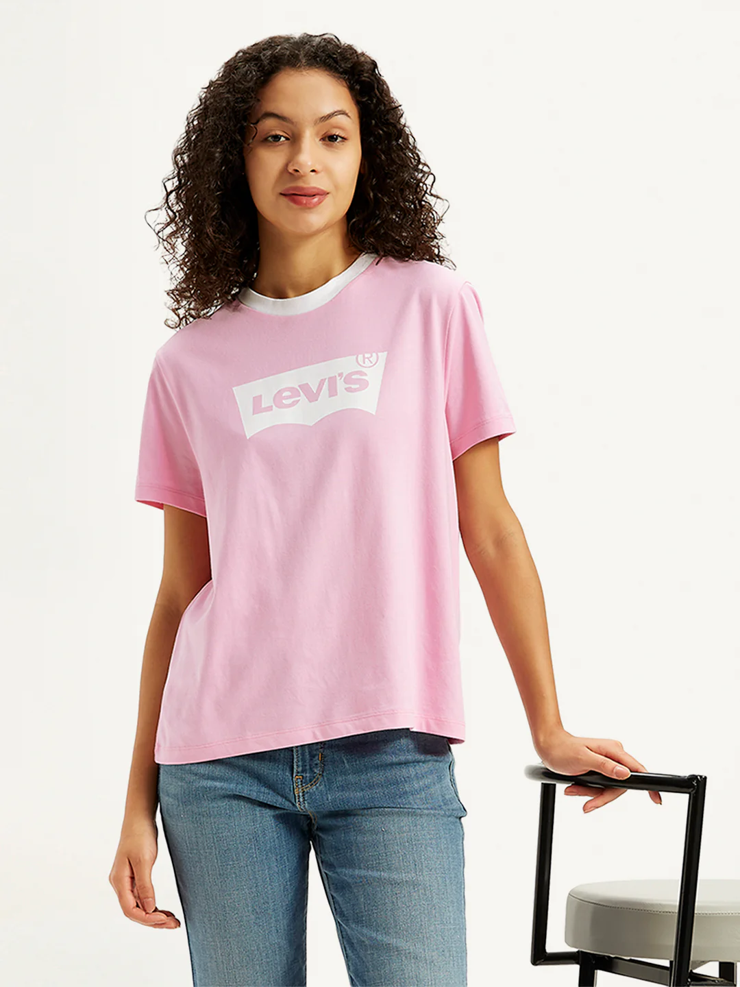Women's Brand Logo Regular Fit T-Shirt - Image 5
