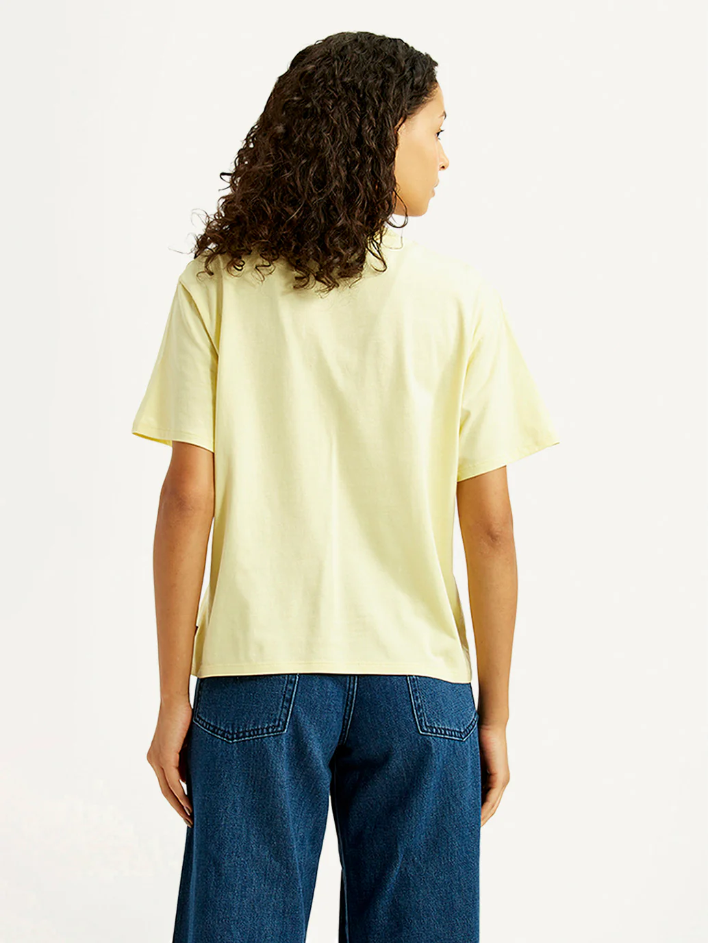 Women's Brand Logo Yellow Relaxed Fit T-shirt - Image 3
