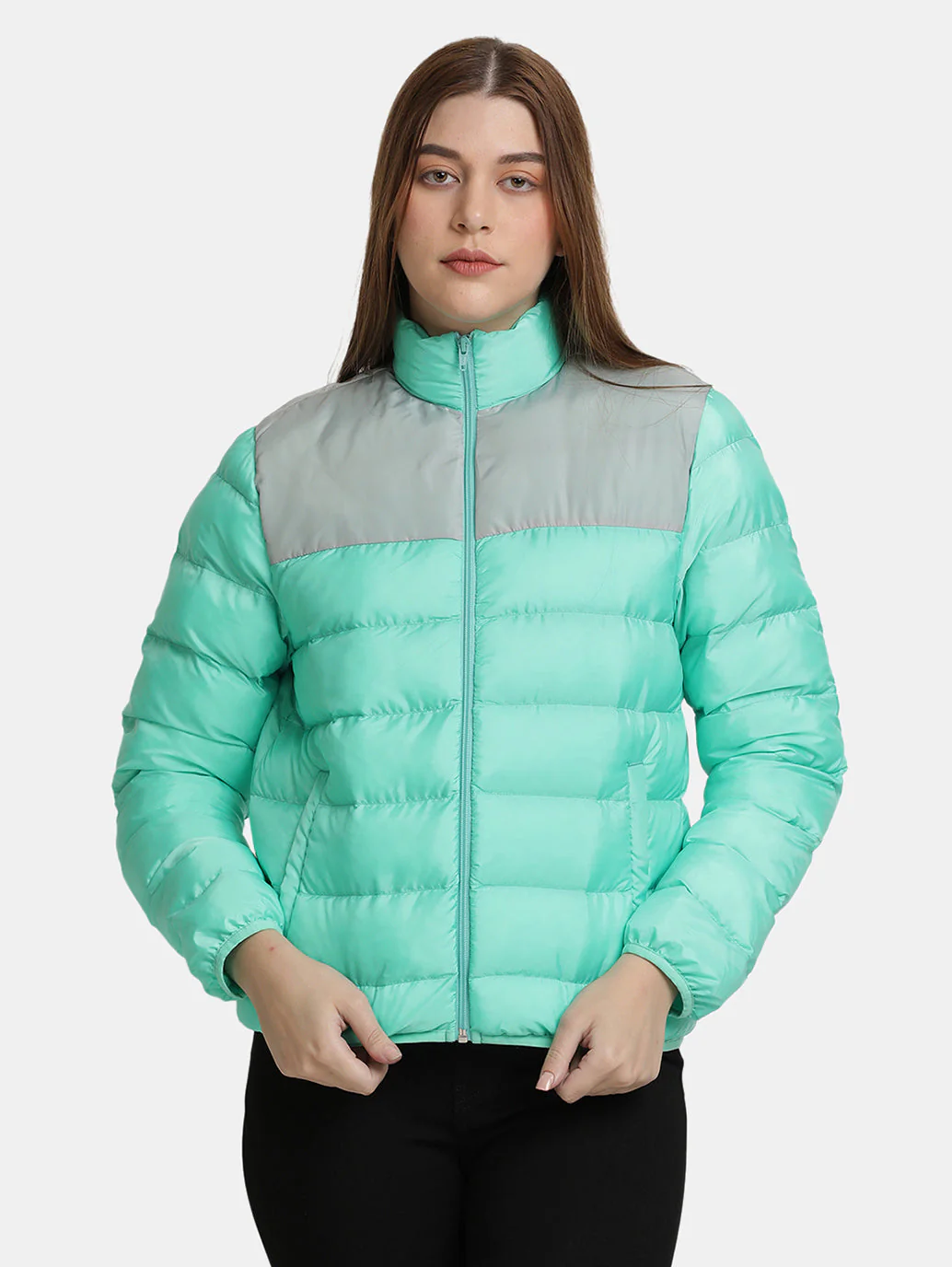 Women's Green Puffer Jackets - Image 3