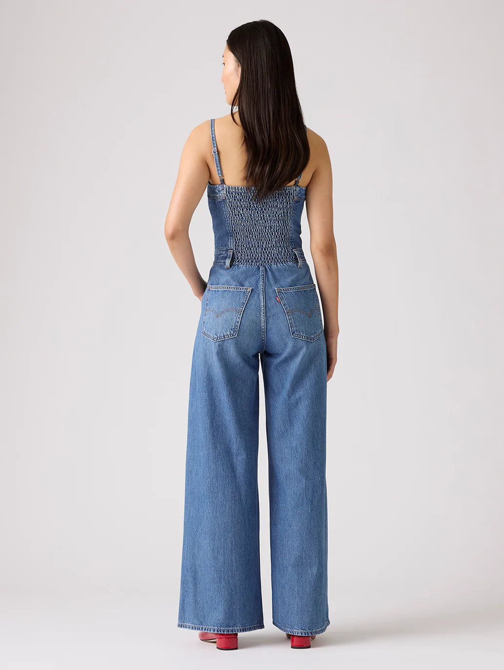 Women's Slim Fit Bustier Denim Jumpsuit - Image 2