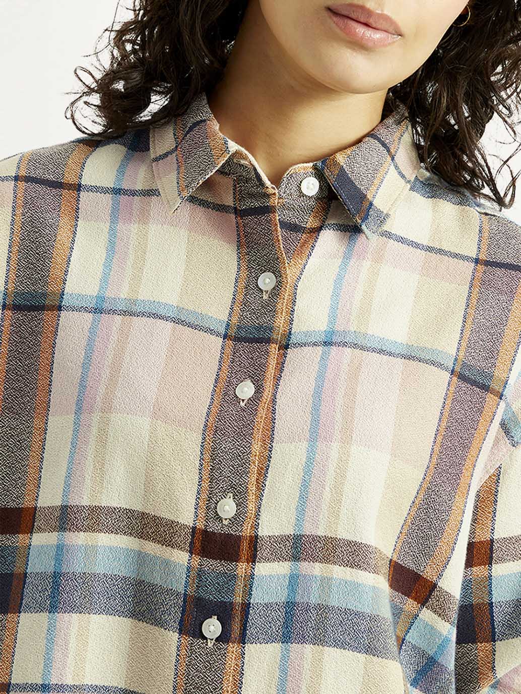 Women's Checkered Relaxed Fit Shirt - Image 3