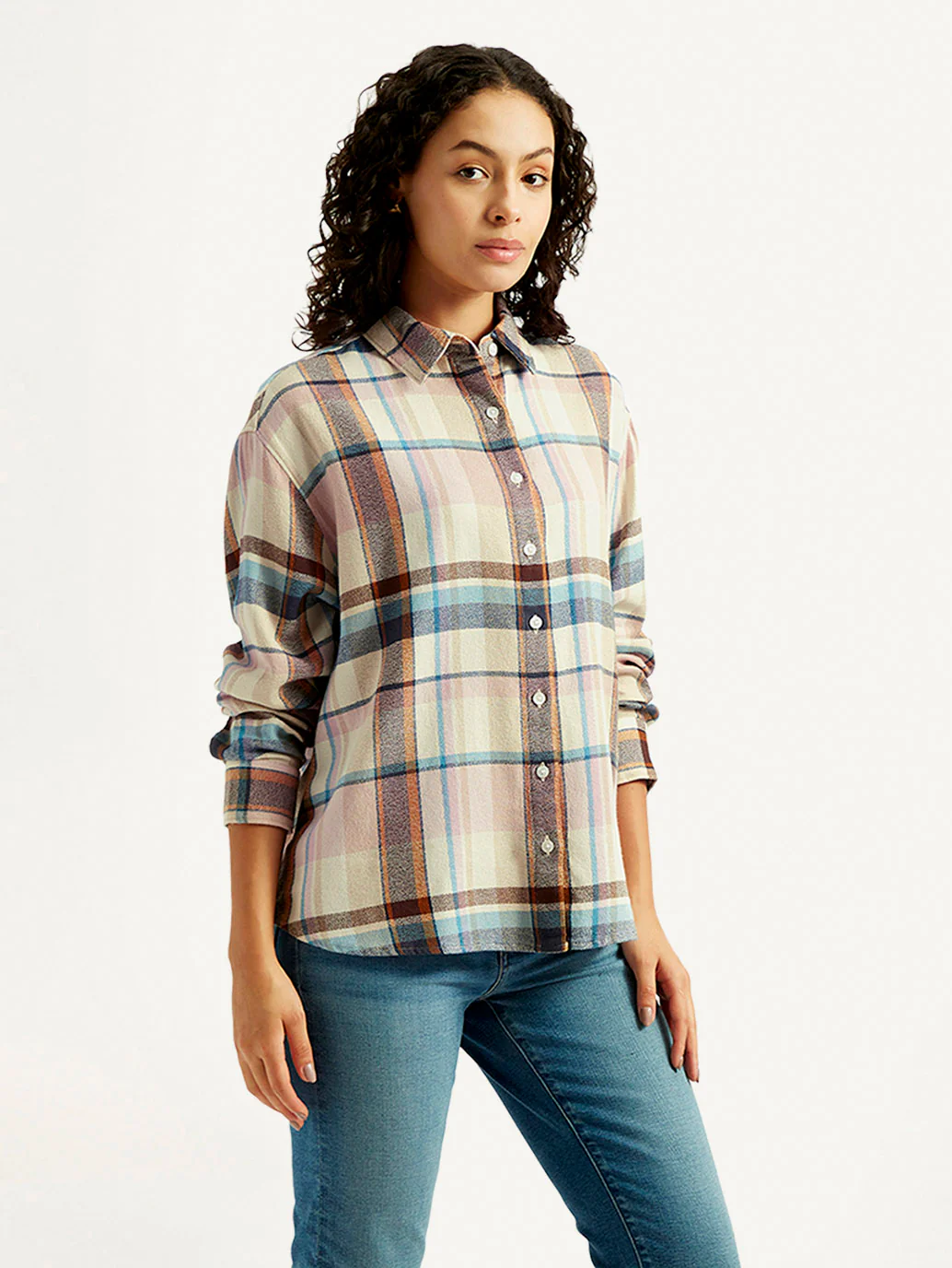 Women's Checkered Relaxed Fit Shirt - Image 4