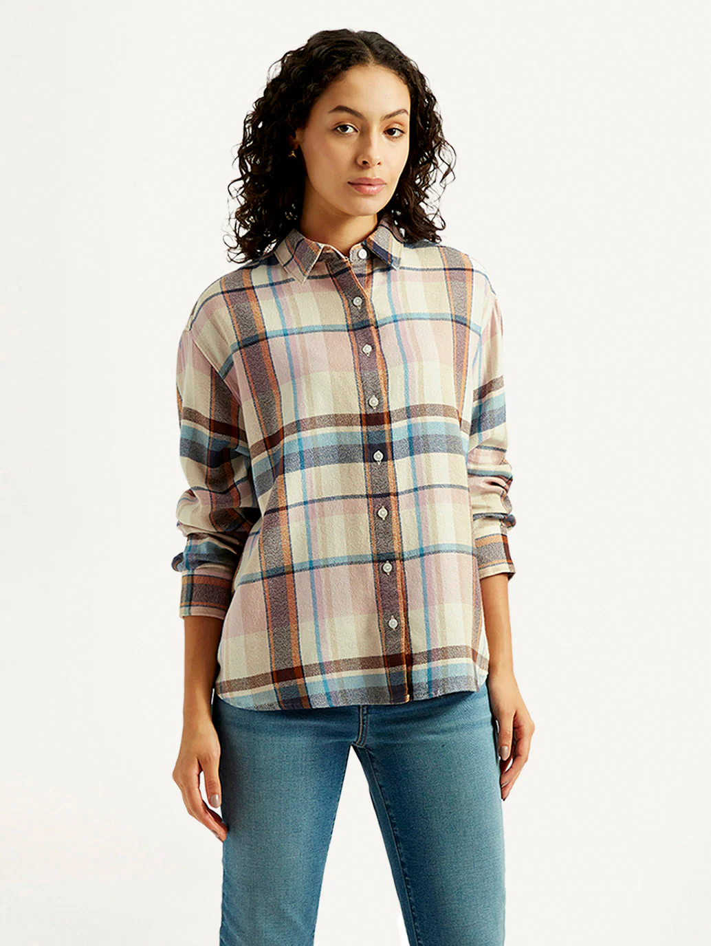 Women's Checkered Relaxed Fit Shirt - Image 5