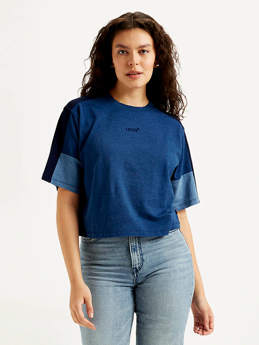 Women's Colorblock Crew Neck T-shirt - Image 3