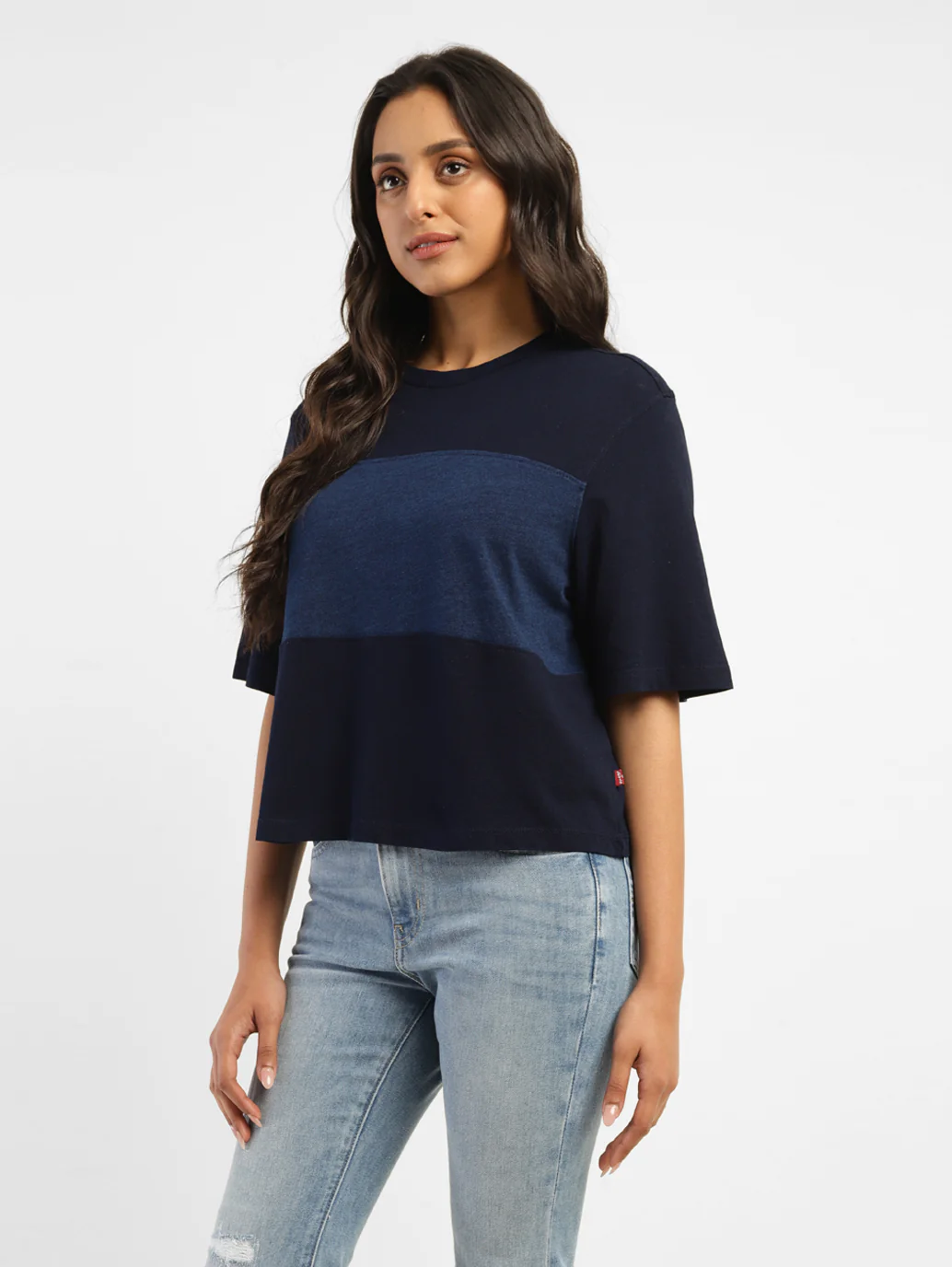 Women's Colorblock Round Neck T-Shirt - Image 4