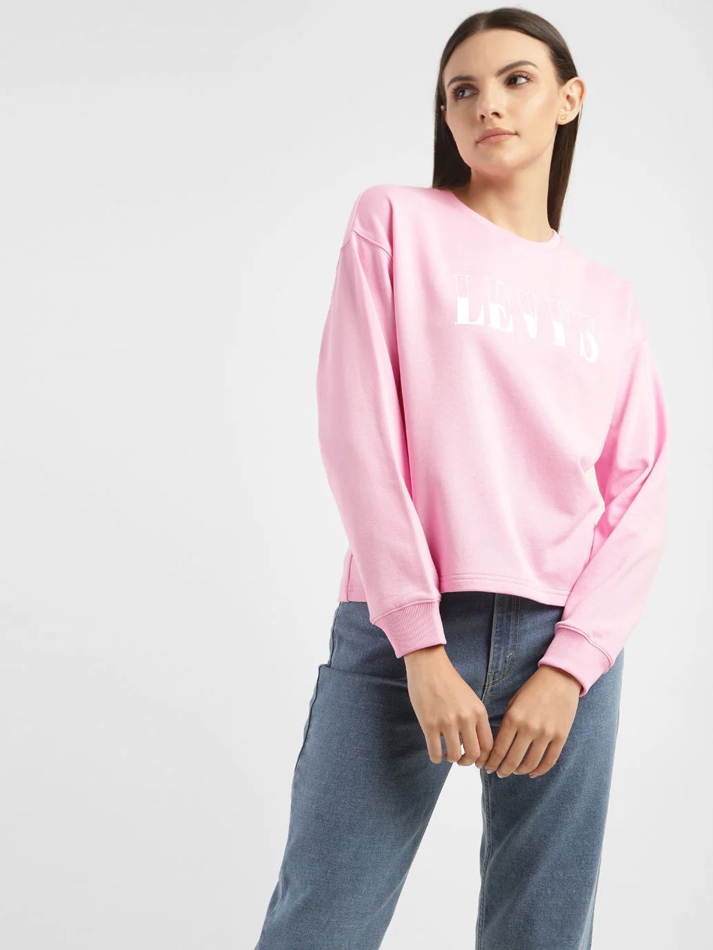 Women's Brand Logo Crew Neck Sweatshirt - Image 2