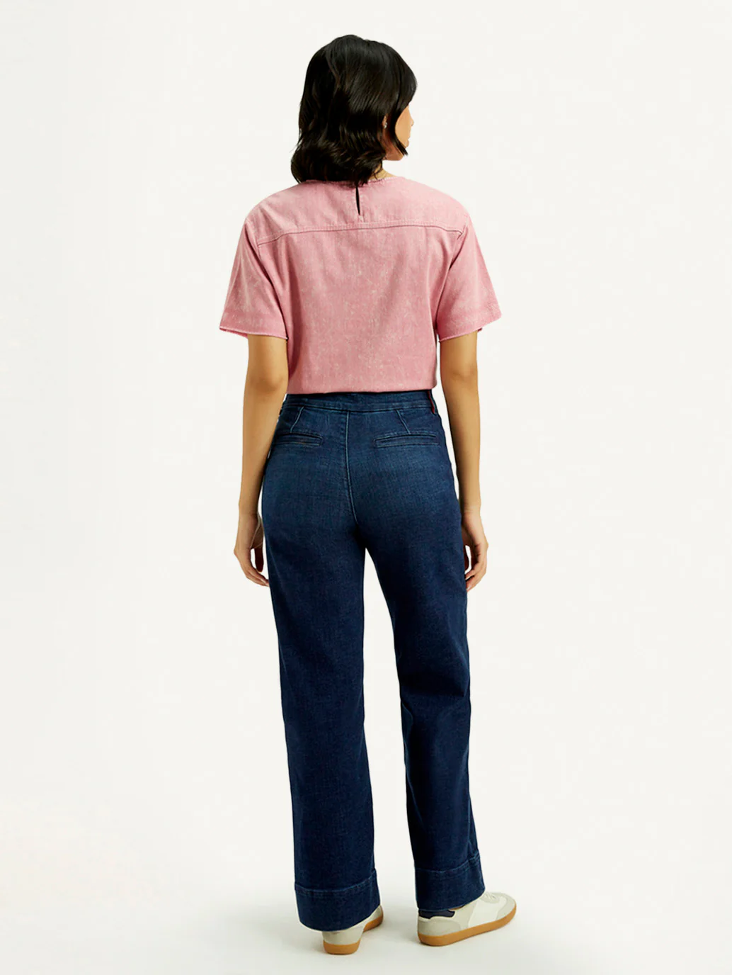 Women's Redloop Dark Indigo Mile High Wide Leg Fit High Rise Jeans - Image 4