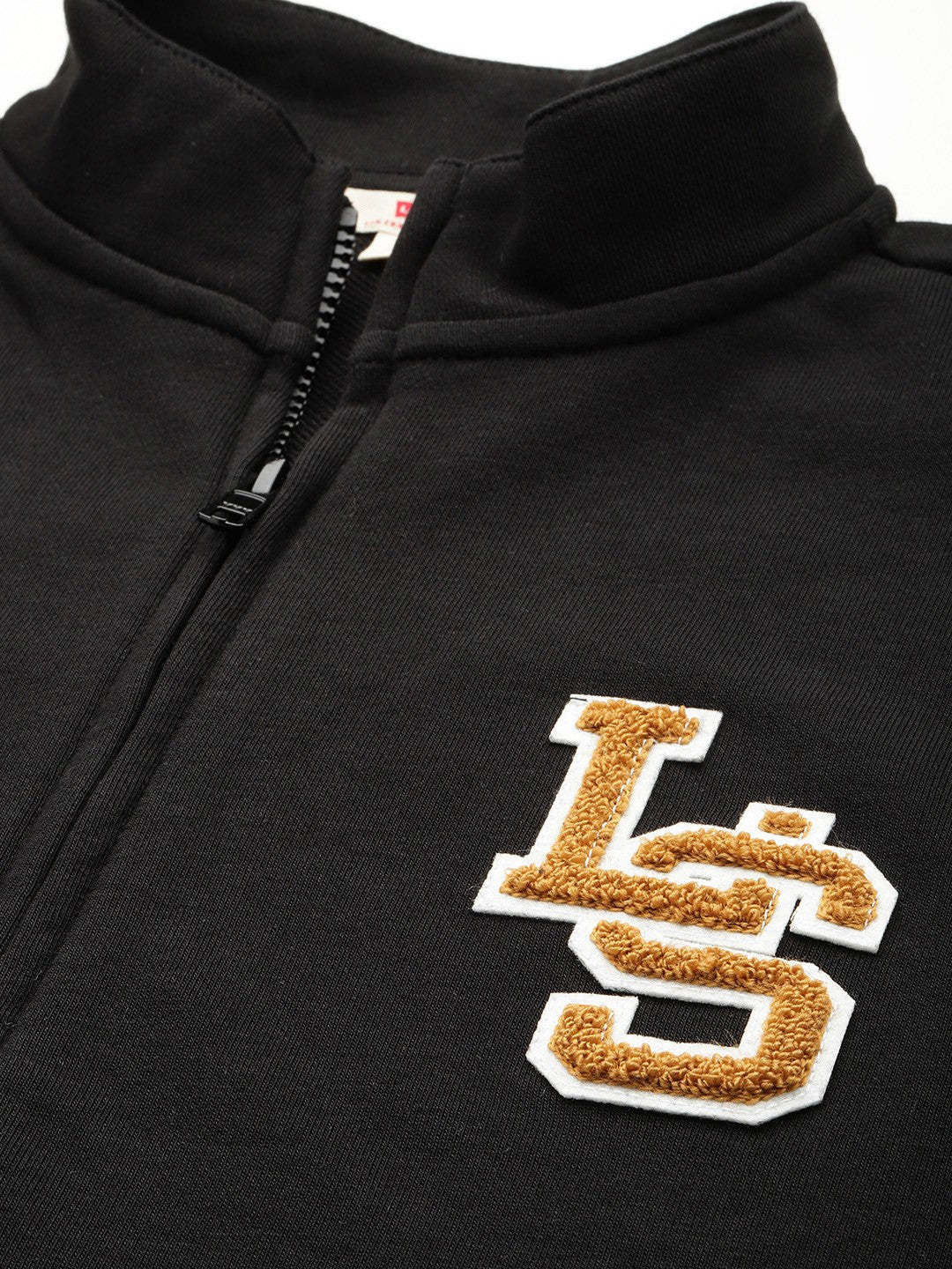 Women's Embroidered Black Crew Neck Sweatshirt - Image 2