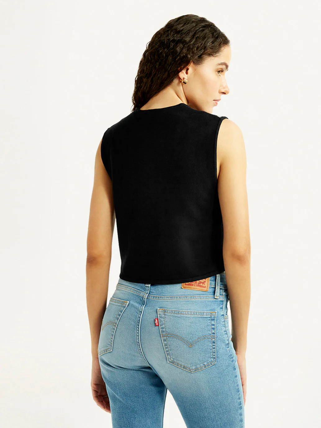 Women's Embroidered Black Crew Neck Top - Image 3