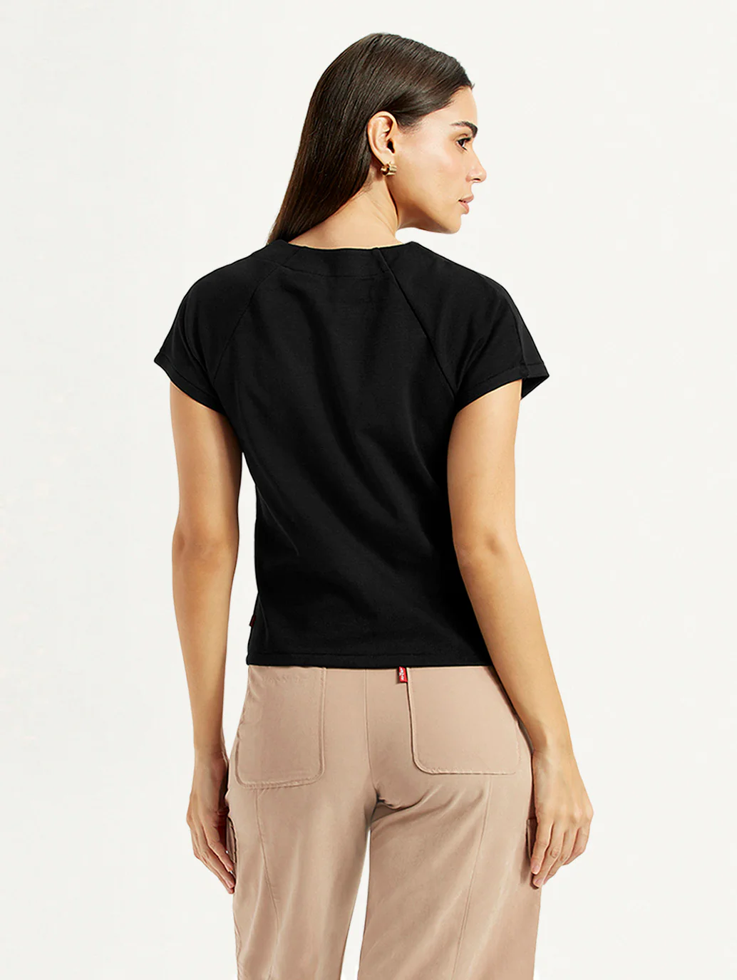 Women's Embroidered Black V-Neck Top - Image 5
