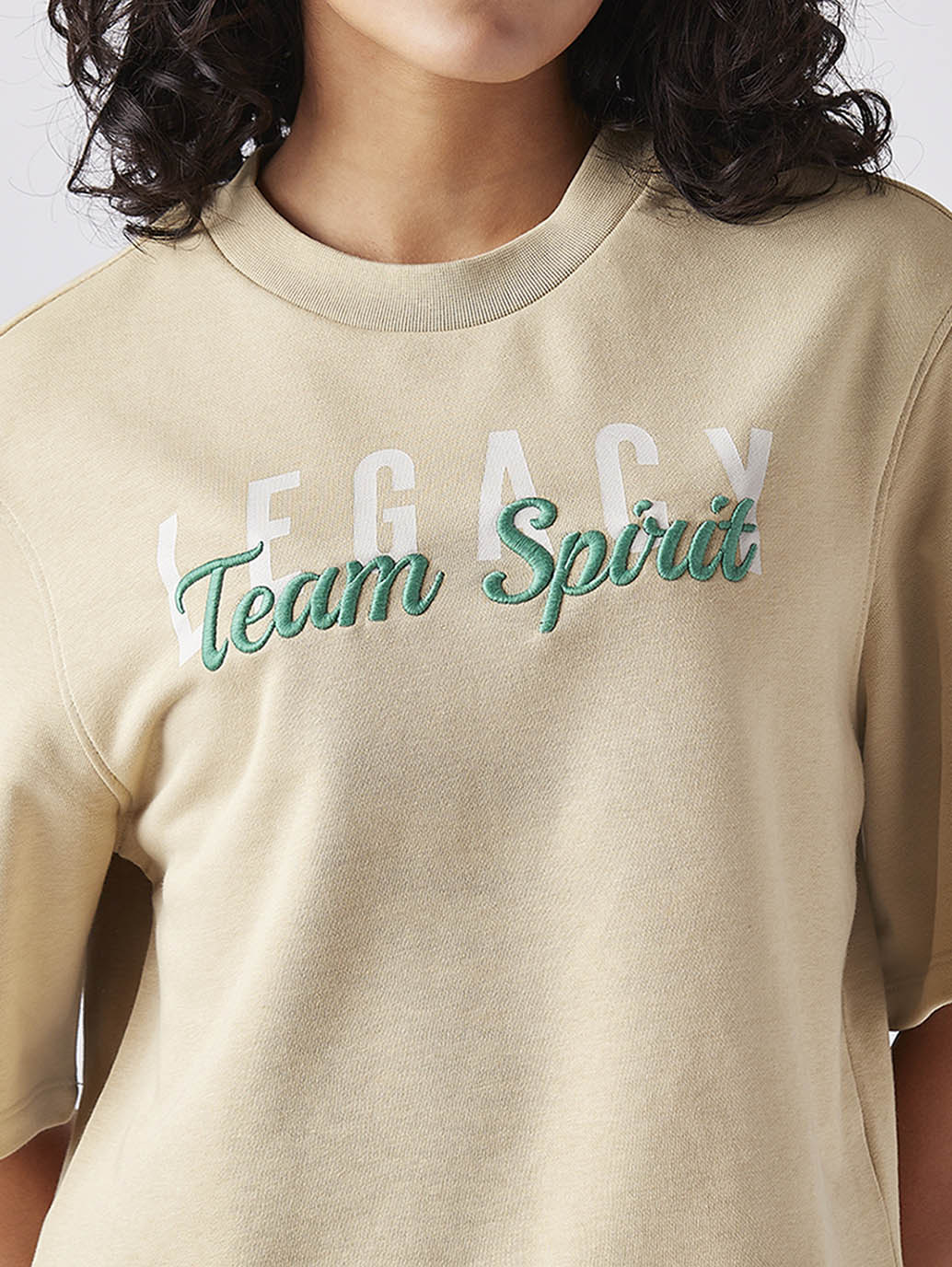 Women's Embroidered Relaxed Fit T-Shirt - Image 4