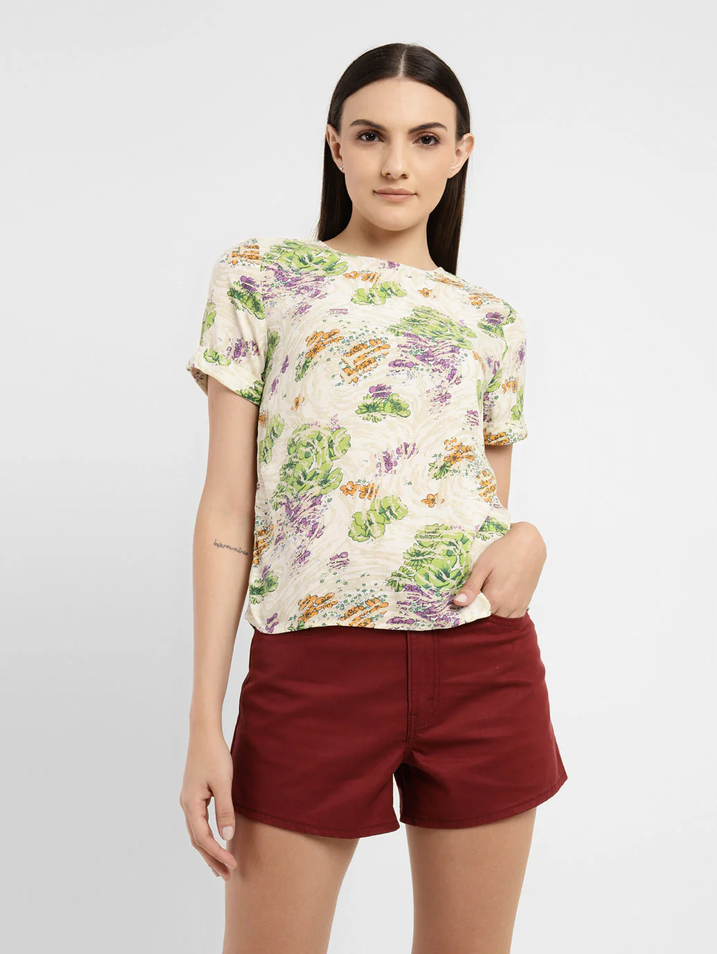 Women's Floral Round Neck Top - Image 2